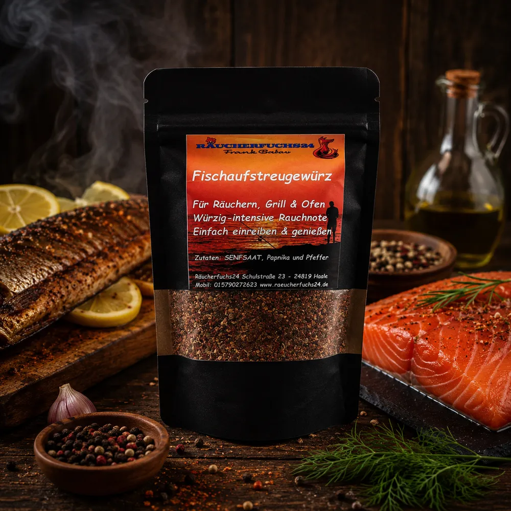 Fischaufstreugewürz mit Lachs und geräuchertem Fisch – Gewürzmischung für Räucherfisch und Grillfisch