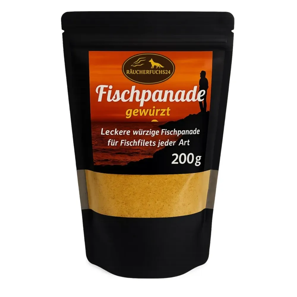 Fischpanade Gewürz 200g von Räucherfuchs24 für knusprig panierte Fischfilets und Fischgerichte