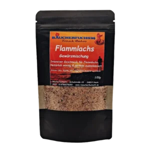 Flammlachsgew&uuml;rz 100g R&auml;ucherfuchs24 &ndash; Gew&uuml;rzmischung f&uuml;r Flammlachs und Lachs vom Brett