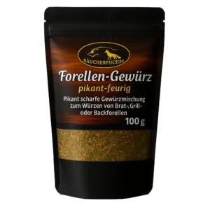 Forellen Gewürz pikant feurig im Standbeutel für würzige Forelle und Fischgerichte