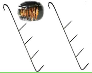 Räucherhaken aus Edelstahl für Großforellen, 30 cm lang, Ø 2,4 mm, 5 Stück – robustes Räucherzubehör zum Fisch räuchern