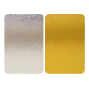 Lachsbretter 160x230 mm Gold Silber für Lachs Fisch Präsentation