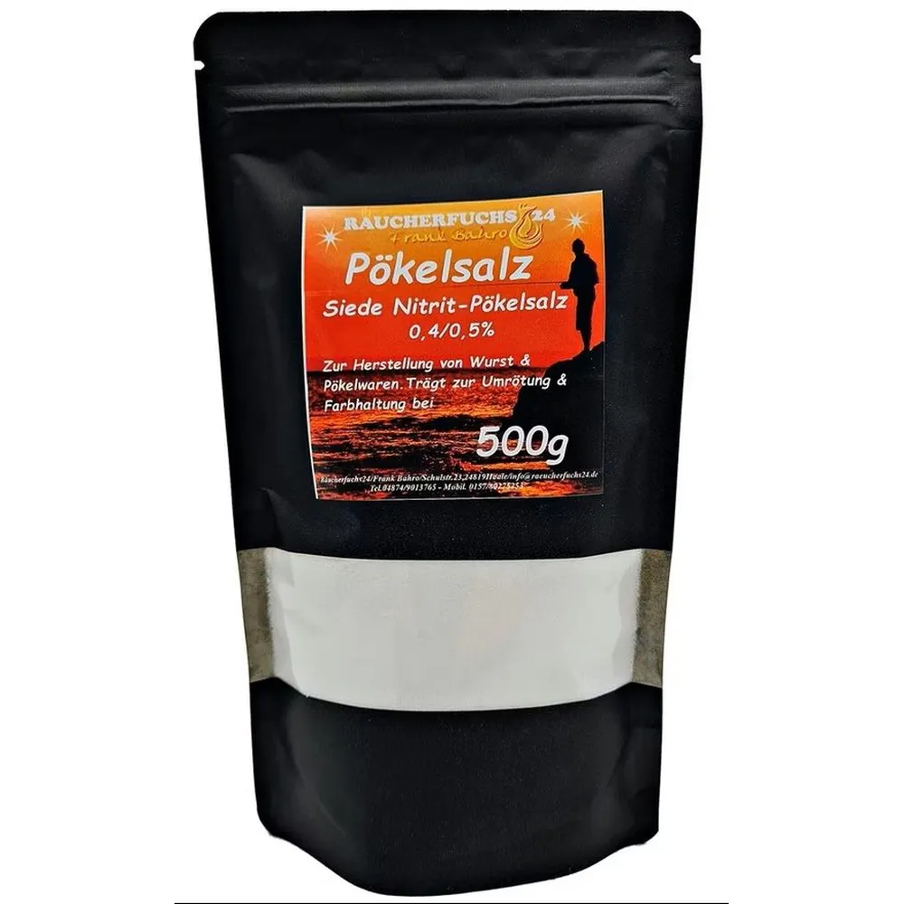 Nitritpökelsalz 500 g für Schinken, Speck und Wurst von Räucherfuchs24