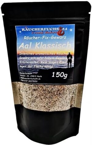 Räucher Fix Gewürz Aal Klassisch 150 g – Räuchergewürz zum Würzen und Räuchern von Aal