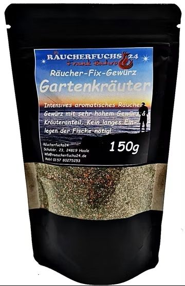 Räucher Fix Gewürz Gartenkräuter 150 g – Räuchergewürz mit feinen Gartenkräutern