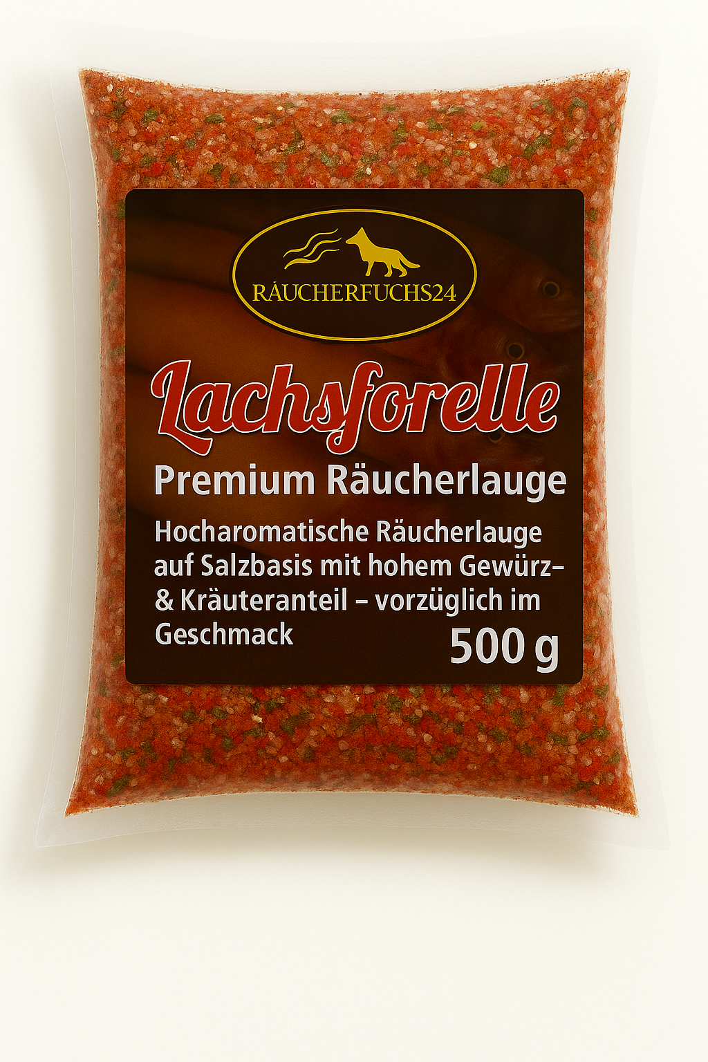 Räucherlauge Lachs und Forelle 500 g – Einlege-Lake mit Kräutern und Rotholz zum Fisch räuchern
