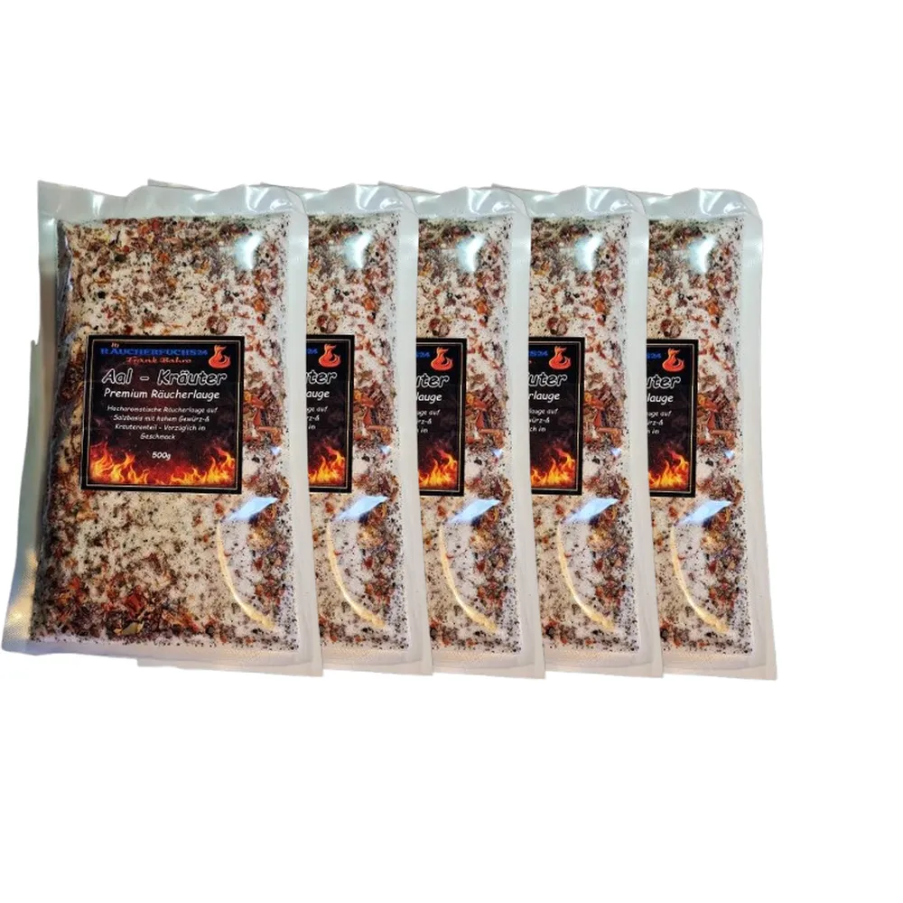 Räucherlauge Aal Kräuter 5x500 g Gewürzmischung für Räucherlake zum Aal räuchern