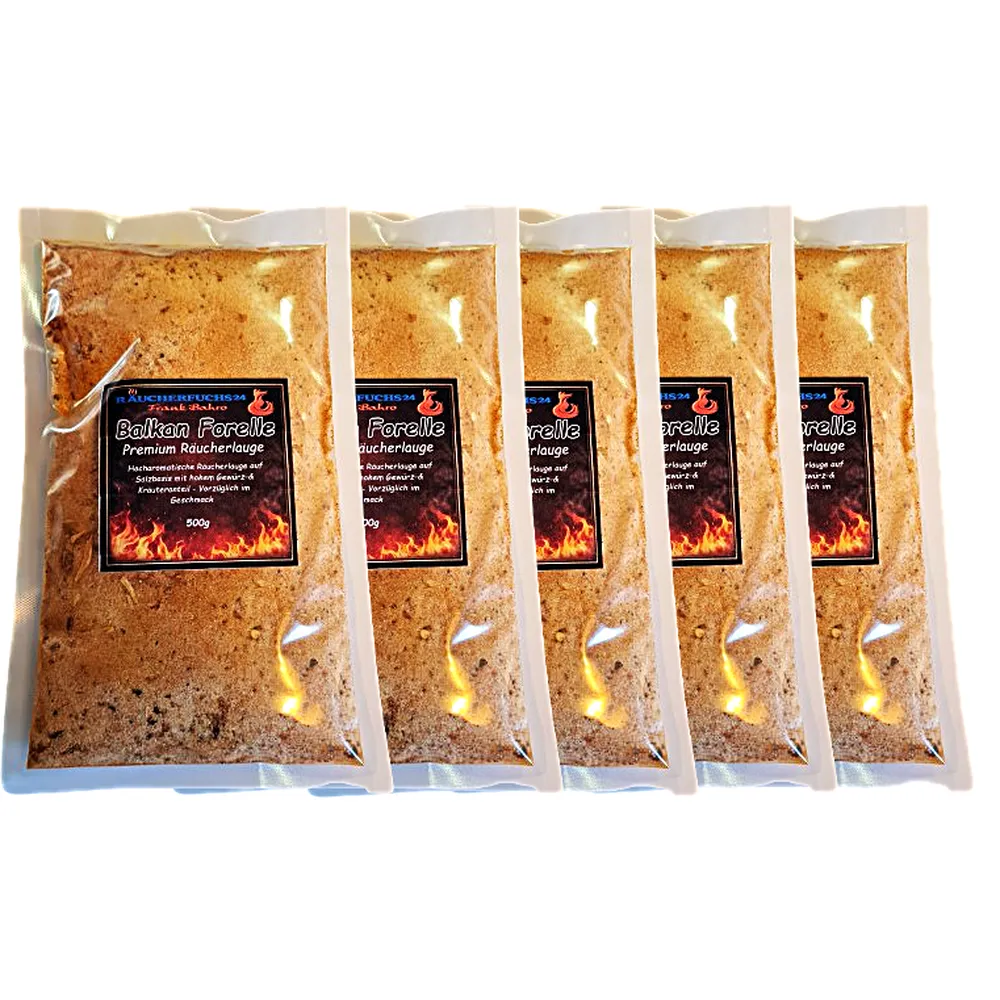 Räucherlauge Forelle Balkan 5x500g Gewürzlake Set zum Forelle räuchern