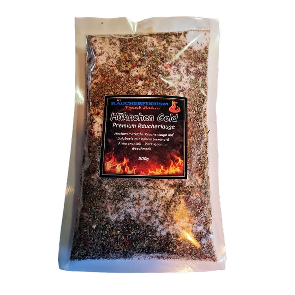 Räucherlauge Hähnchen Gold 500 g Gewürzmischung für Räucherlake zum Geflügel räuchern