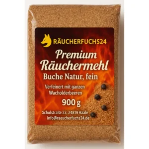 „Räuchermehl Buche mit Wacholder für Fisch und Fleisch räuchern“