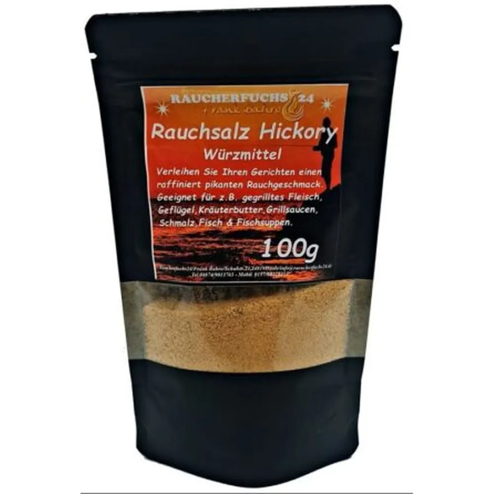 Hickory Rauchsalz 100 g – geräuchertes Gourmetsalz mit milder Rauchnote