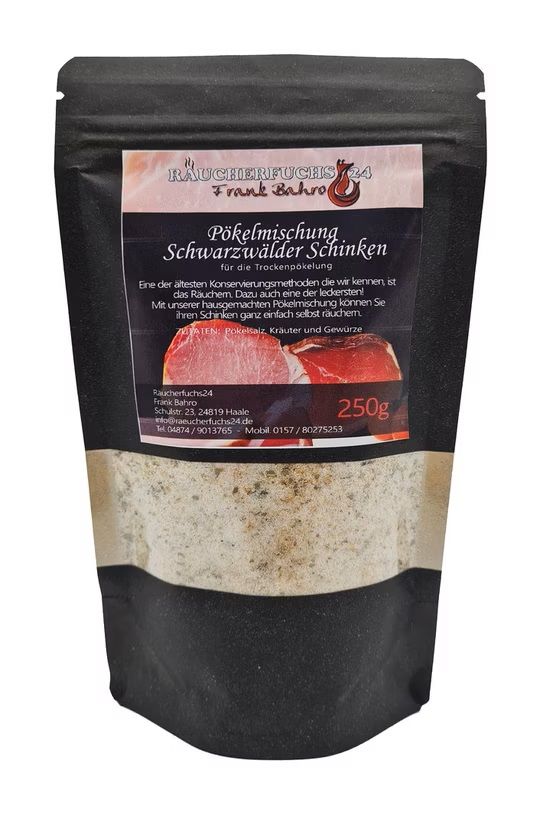 Pökelmischung für Schwarzwälder Schinken zum Pökeln und Räuchern von Schweinefleisch 250 g