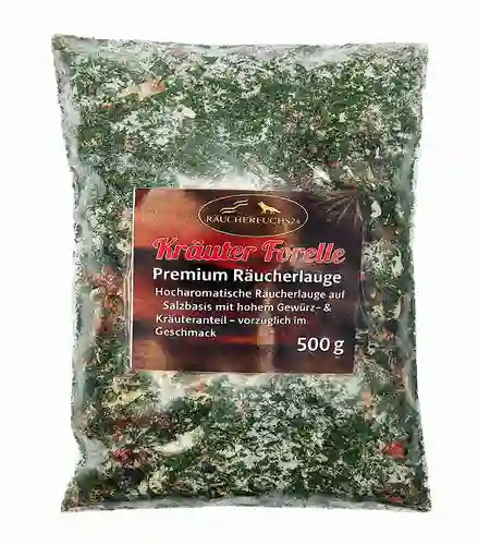 Räucherlauge Kräuter Forelle 500 g aromatische Kräuterlake zum Einlegen und Räuchern von Forellen