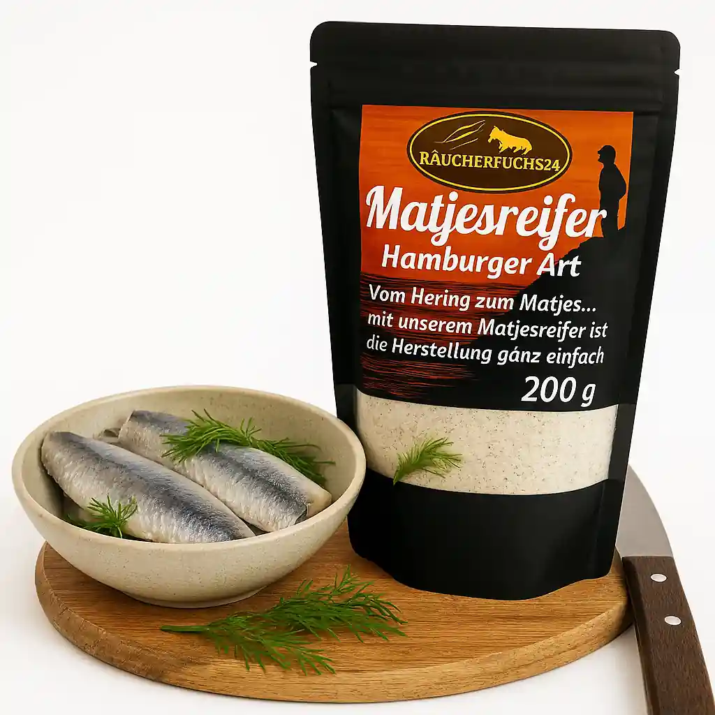 Matjesreifer Hamburger Art mit Matjes und Gewürzen als Anwendungsbeispiel