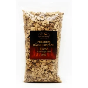 Räucherspäne Buche 3–5 mm 500 g zum Räuchern von Fisch, Fleisch und Käse
