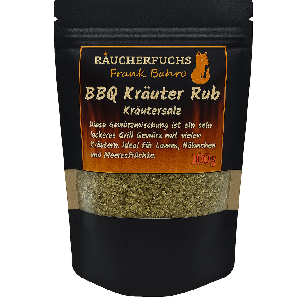 BBQ Kräuter Rub Gewürzmischung für Grillfleisch und BBQ von Räucherfuchs24