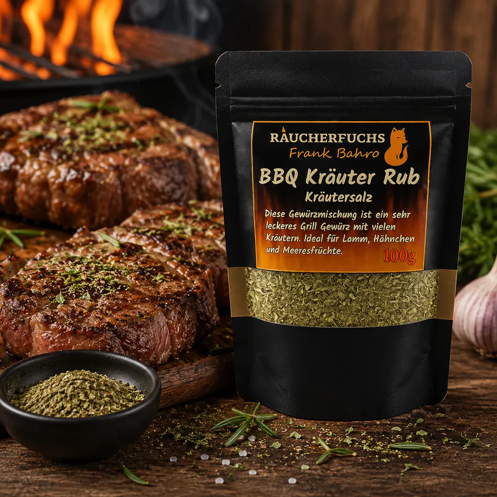BBQ Kräuter Rub für Steaks, Lamm, Hähnchen und Grillfleisch