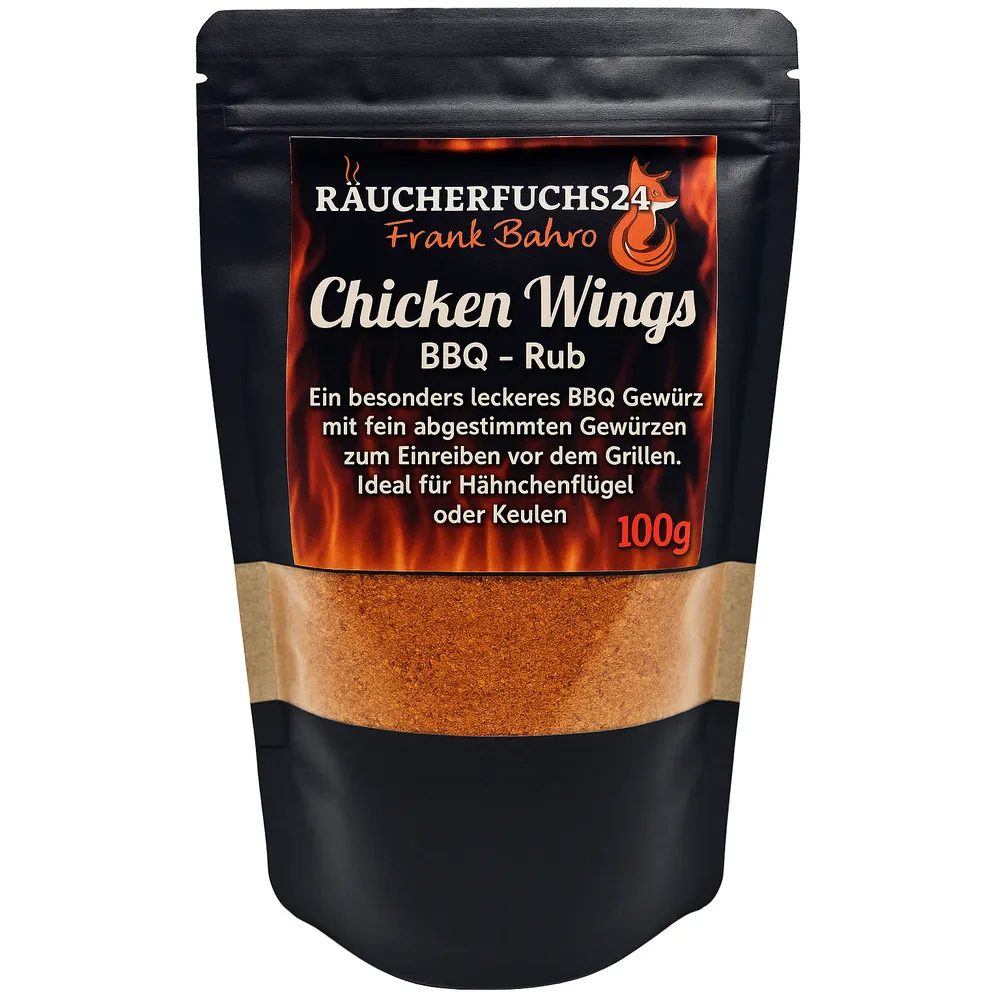 Chicken Wings BBQ Rub Gewürzmischung 100g für Grill und Smoker