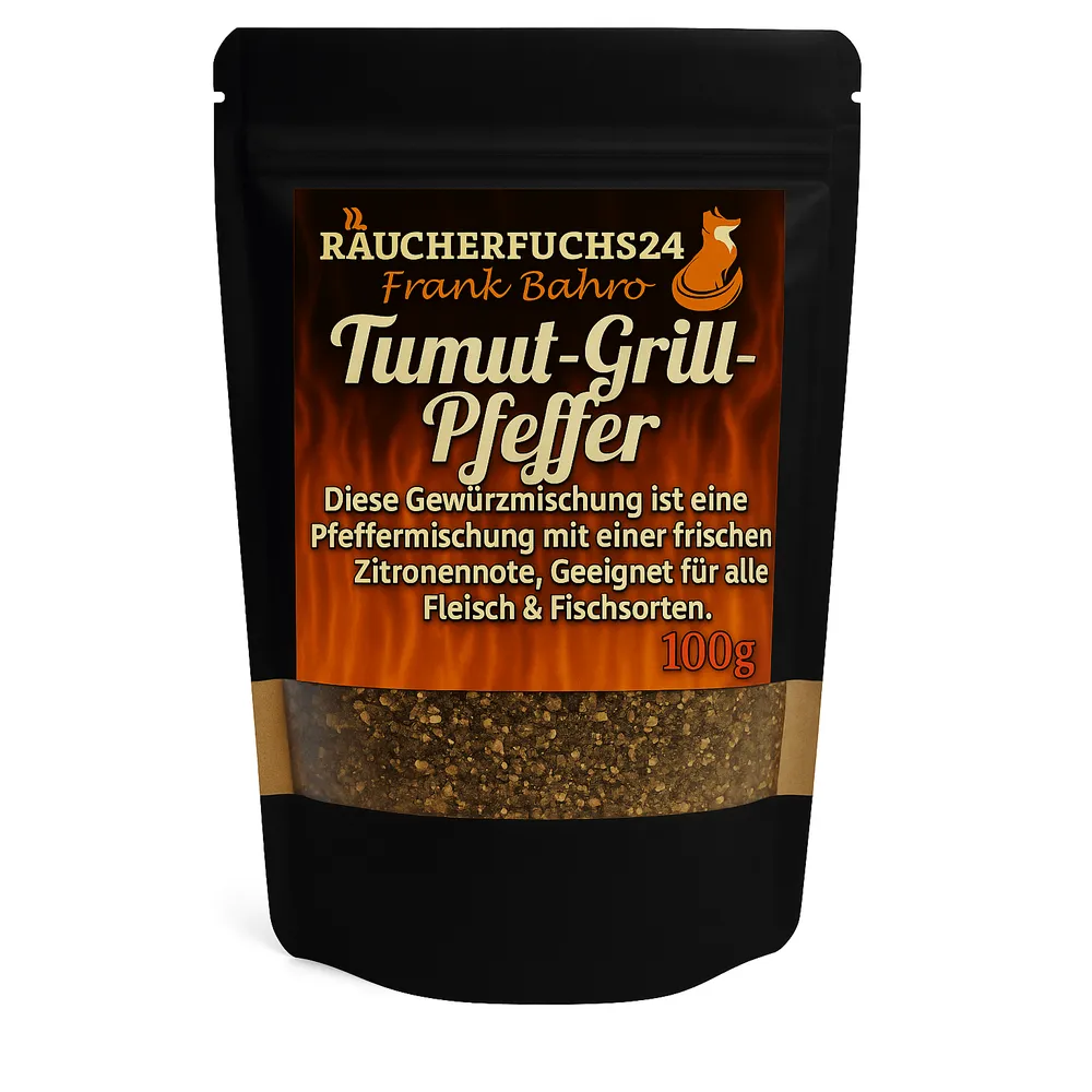 Timut Grill Pfeffer Gewürzmischung 100g von Räucherfuchs24 für Fleisch, Fisch und Grillgerichte