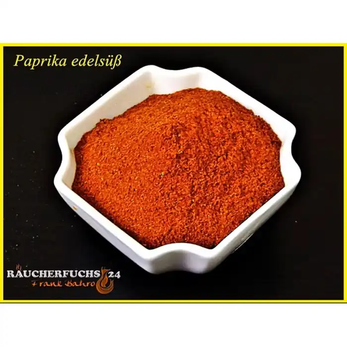 Paprikaflocken getrocknet 50 g – rote Paprika Flocken in weißer Schale