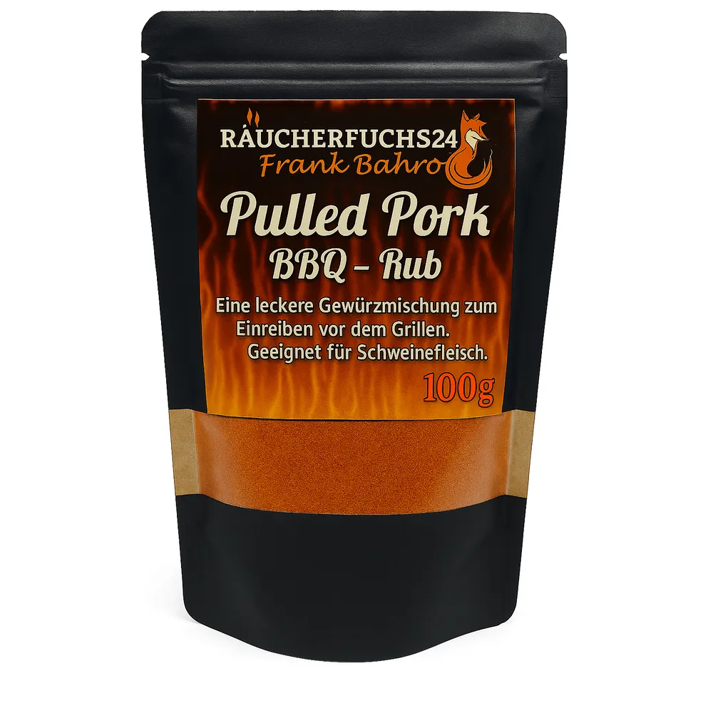 Pulled Pork Gewürz BBQ Rub für Schweinefleisch von Räucherfuchs24