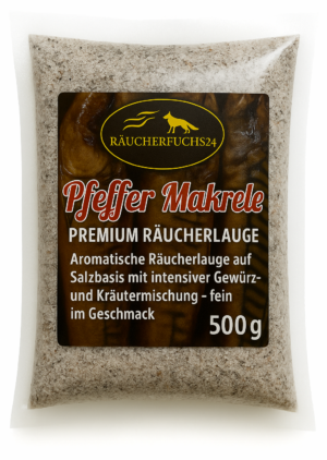 Räucherlauge Pfeffer-Makrele 500g – aromatische Räucherlauge für würzige Makrelen