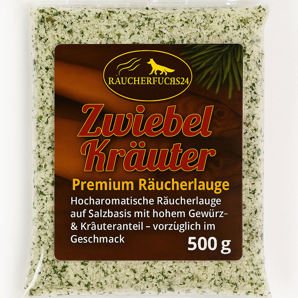 Räucherlauge/Lake Zwiebel-Kräuter 500 g – milde Kräuter-Räucherlauge für Fisch und Fleisch