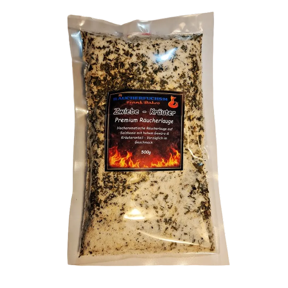 Räucherlauge Zwiebel Kräuter – aromatische Gewürzlake zum Einlegen und Räuchern von Fisch