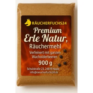 „Räuchermehl Erle mit Wacholder 900 g für Fisch und Fleisch räuchern“