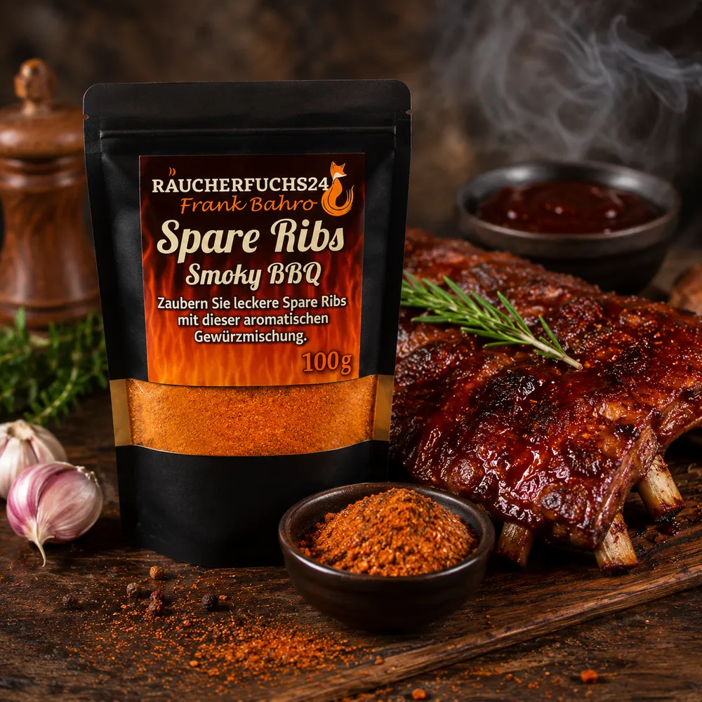 Spare Ribs Gewürz für BBQ Rippchen und Smoker von Räucherfuchs24