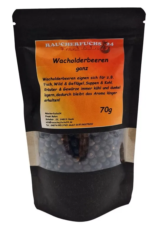 Wacholderbeeren ganz 70 g aromatische ganze Wacholderbeeren als Naturgewürz
