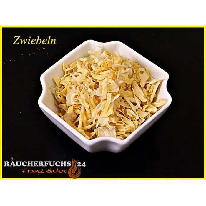 Zwiebeln getrocknet 100 g – helle Zwiebelstücke in weißer Schale