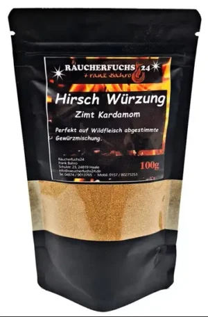 Hirsch Würzung Zimt & Kardamom 100g – Wildgewürz für Hirschfleisch