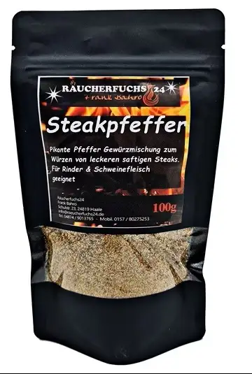 Steakpfeffer Gewürz 100g grobe Pfeffer-Gewürzmischung für Steaks und Grill