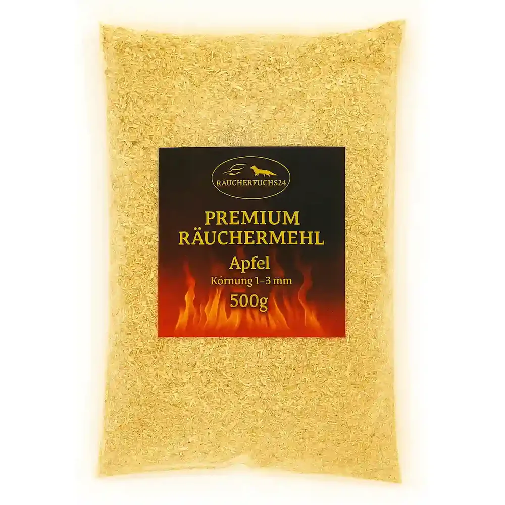 Räuchermehl Apfel 500 g fein aus Apfelholz für Kalträuchern und Heißräuchern