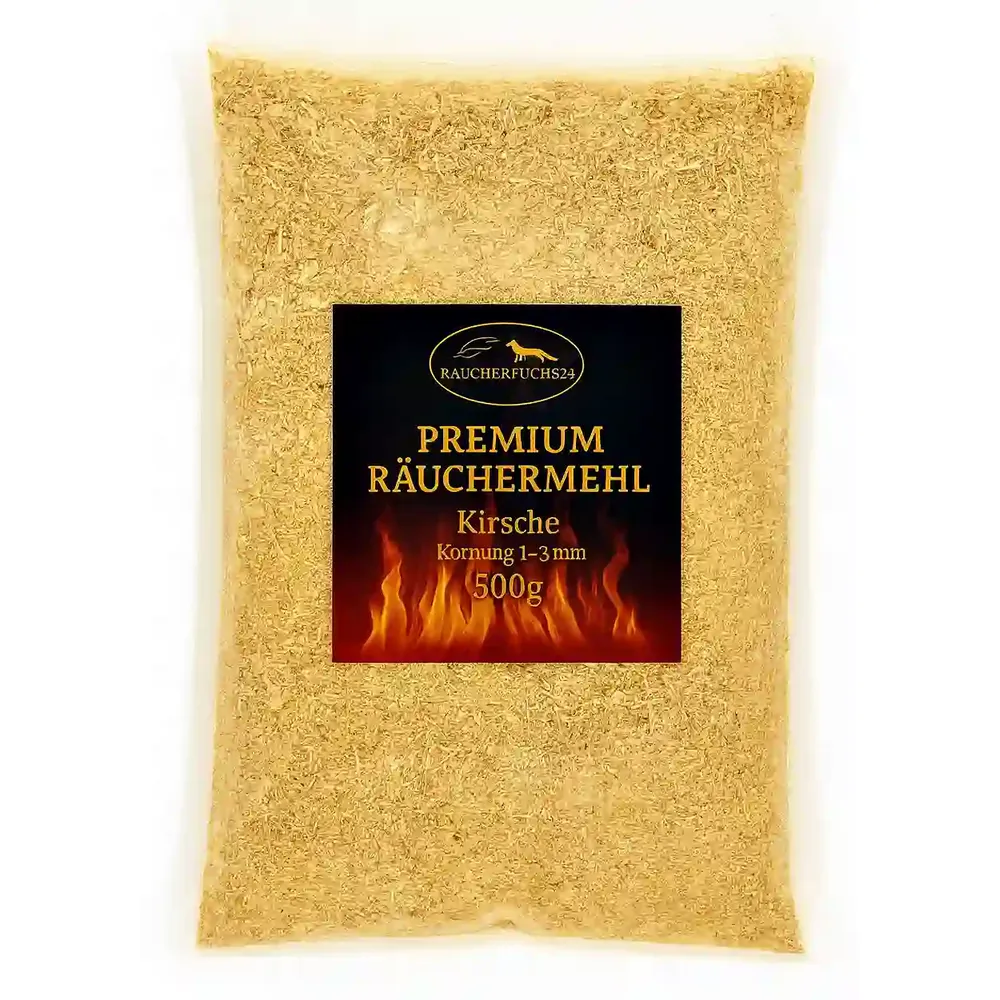 Räuchermehl Kirsche 500 g 0,5–1,5 mm zum Räuchern von Fisch und Fleisch