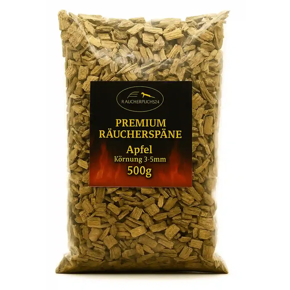 Räucherspäne Apfel 3–5 mm 500 g für Räucherofen Smoker und Grill