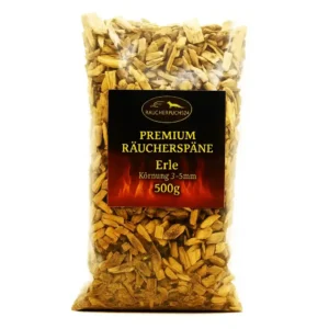 Räucherspäne Erle 3–5 mm 500 g zum Räuchern von Fisch, Fleisch und Gemüse