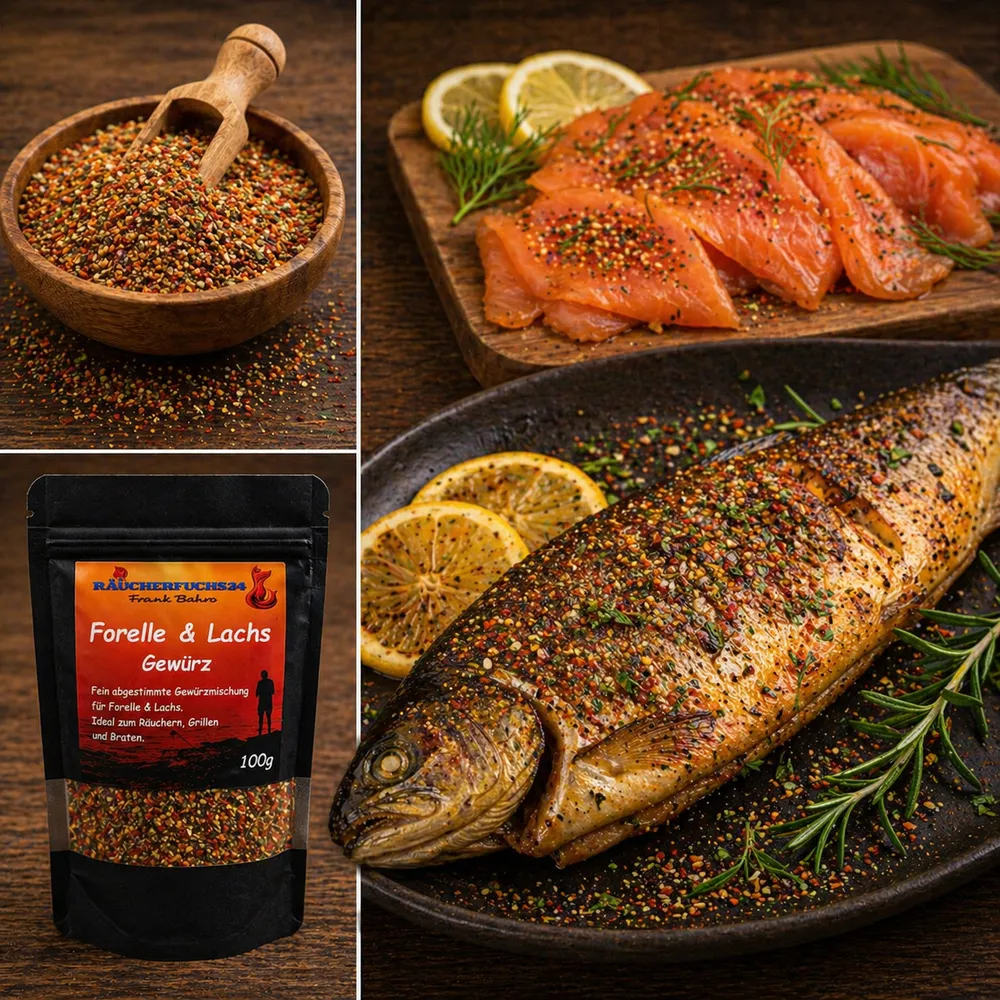 Gewürze für Forelle und Lachs – ideal zum Räuchern, Grillen und Braten