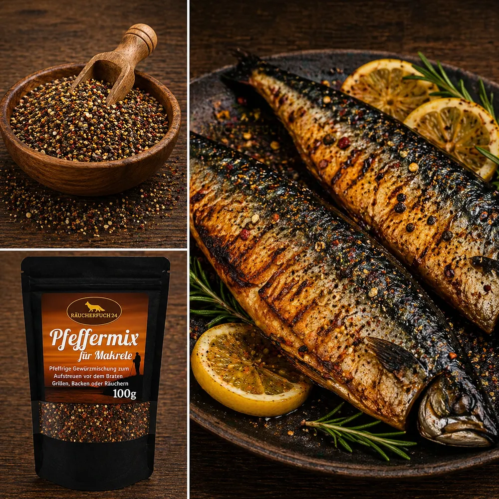 Makrelengewürz für geräucherte und gegrillte Makrele – ideal zum Grillen, Braten und Räuchern